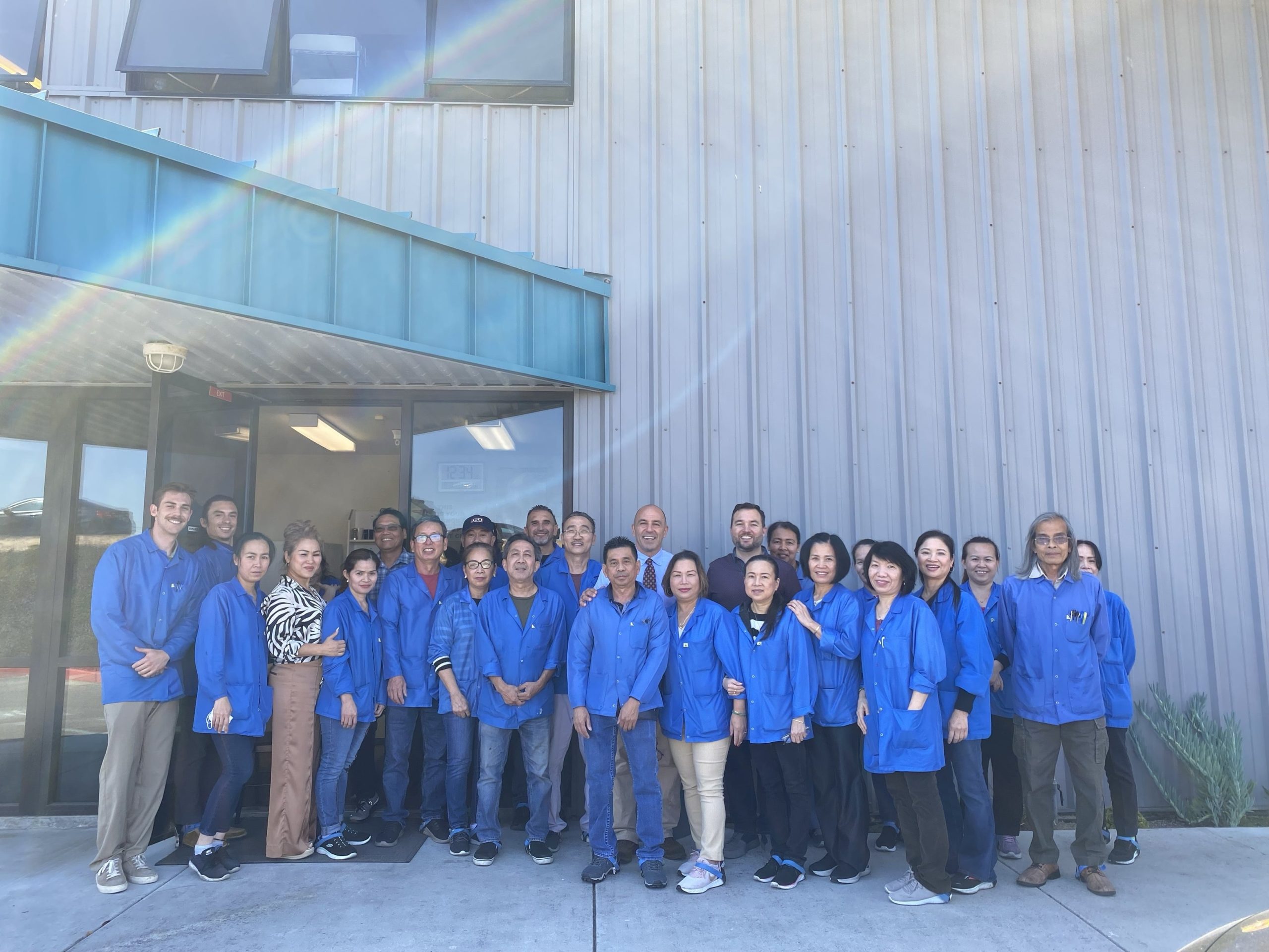 Indtec employees welcome Congressman Jimmy Panetta for a factory visit